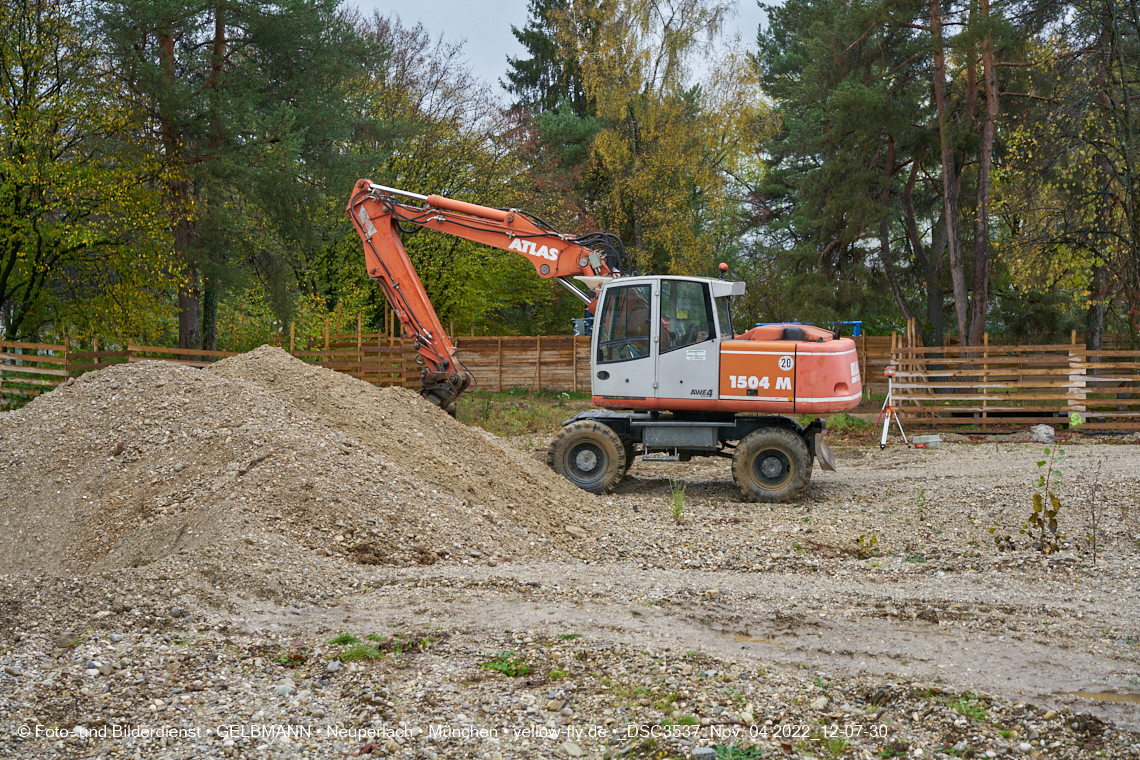 04.11.2022 - Baustelle an der Quiddestraße Haus für Kinder in Neuperlach